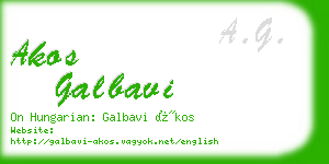 akos galbavi business card